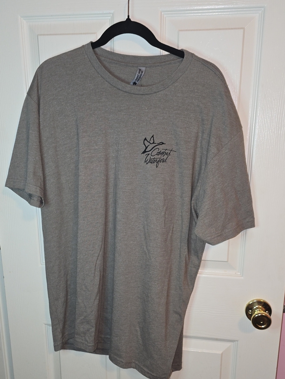 Next Level Apparel Heather Gray Short Sleeve Tee with Chest Logo